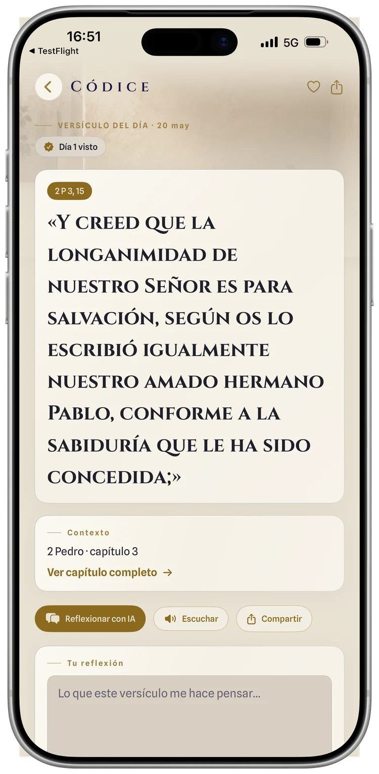 Códice — Director espiritual con IA en iPhone